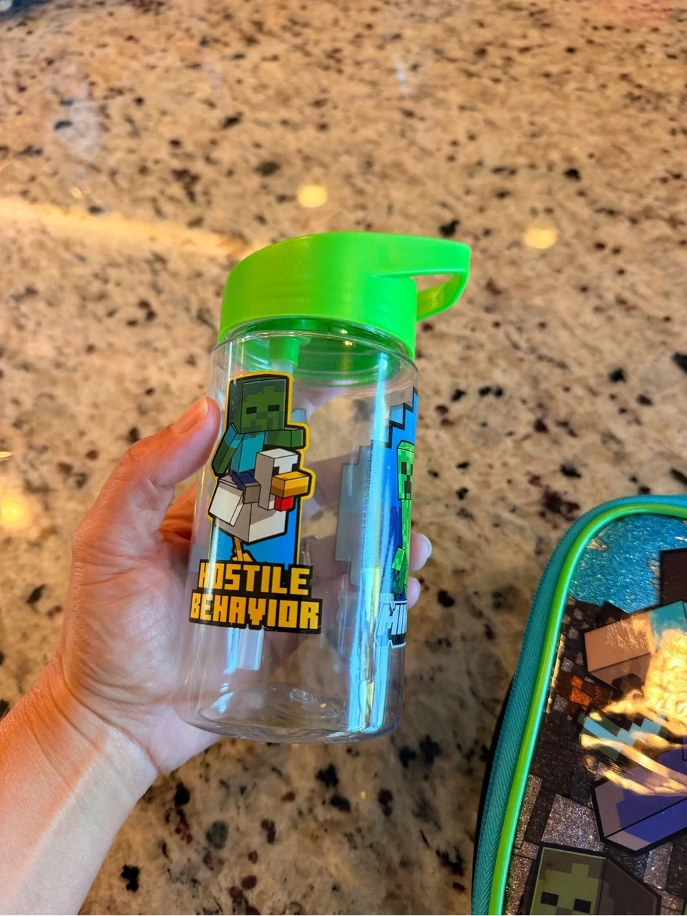 Kids Minecraft Lunch Bag and Water Bottle Set